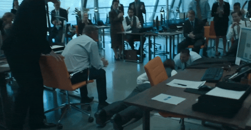Martin Lorentzon office push-up competition